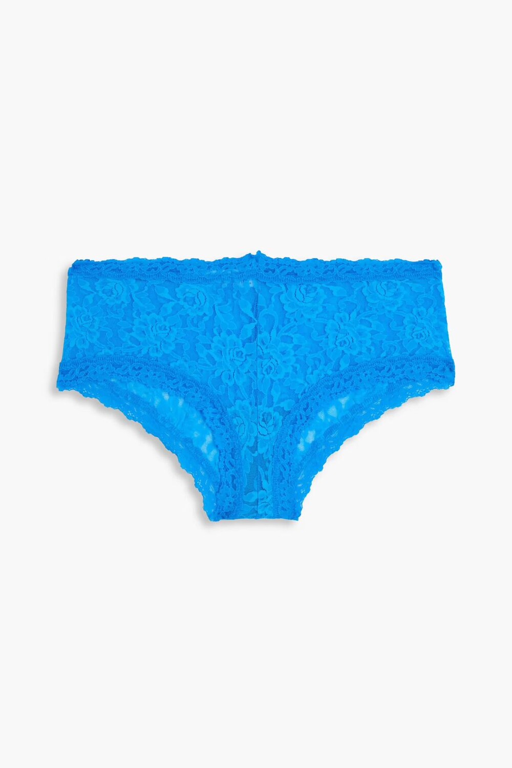 

Фирменные трусы средней посадки из эластичного кружева Hanky Panky, синий кобальт