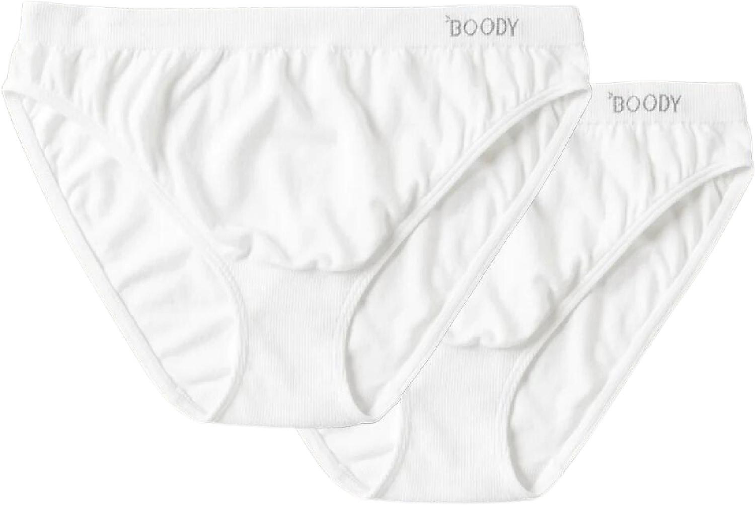 Классическое нижнее белье бикини — женское — упаковка из 2 шт. Boody Eco Wear, белый