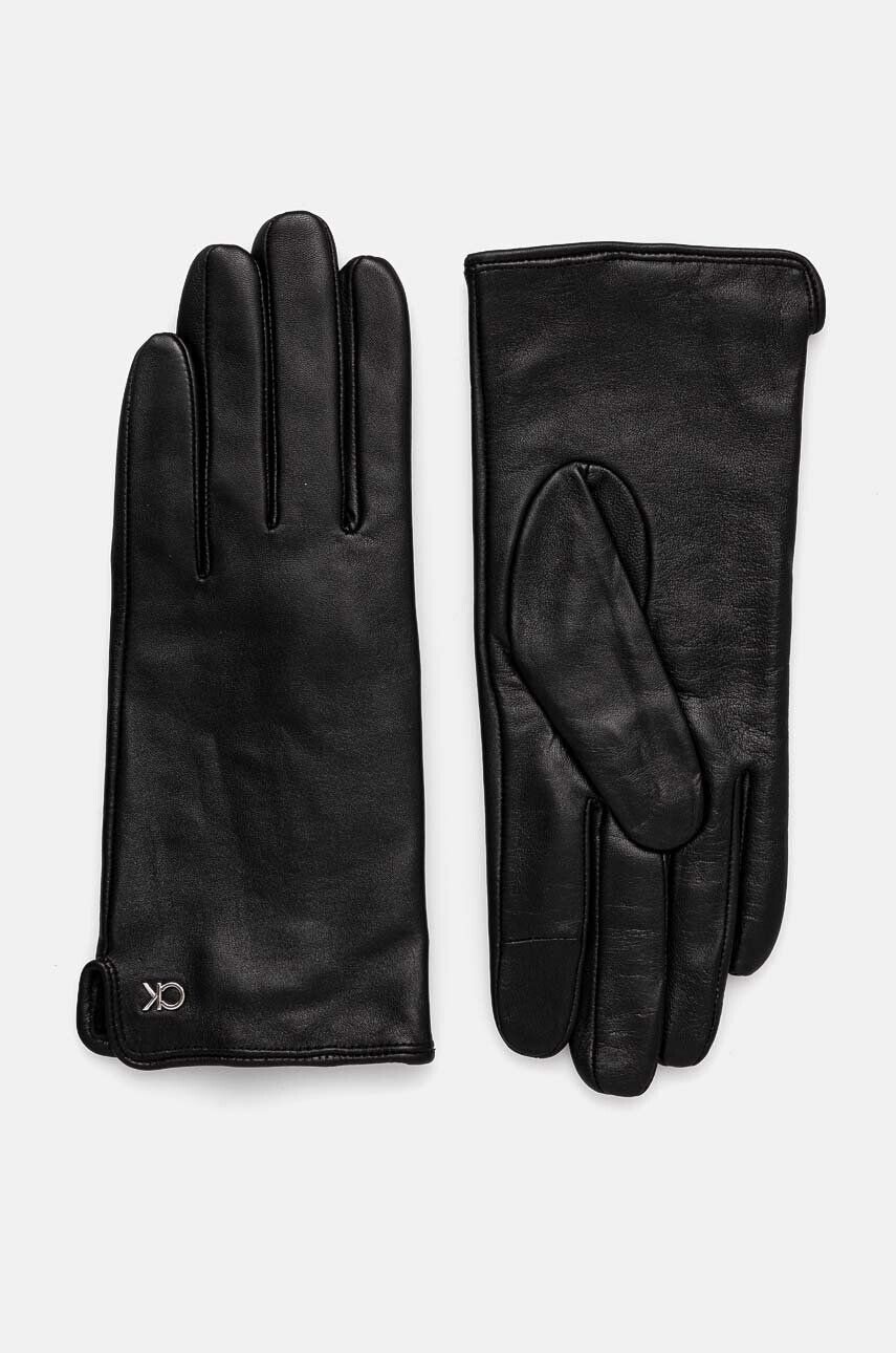 

Перчатки Calvin Klein quanti in pelle, черный