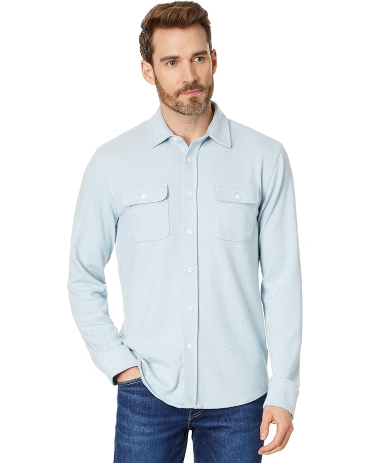 Рубашка Faherty Legend Sweater, цвет Ice Blue Twill цена и фото