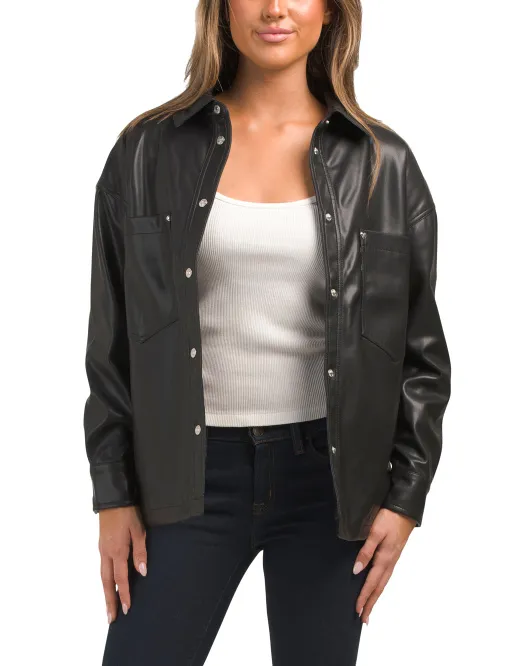 

Куртка из искусственной кожи с длинными рукавами Juicy Couture, цвет Night