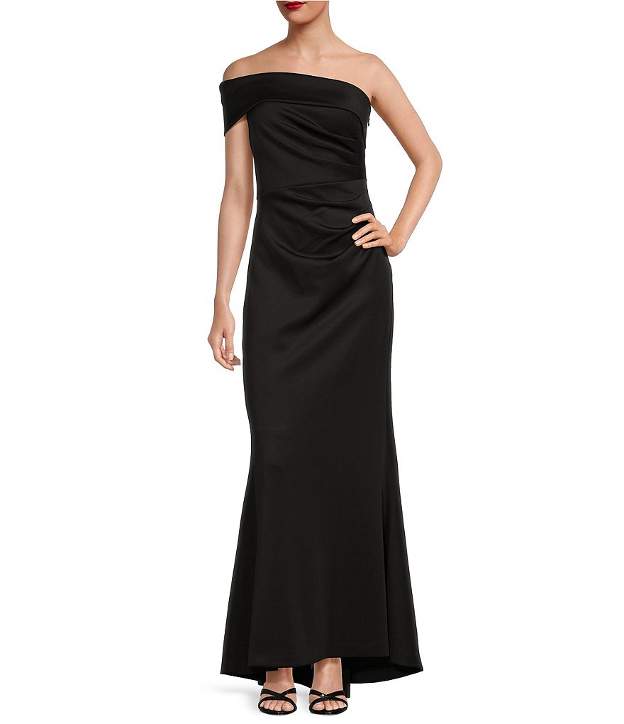 Эластичное платье без рукавов с открытыми плечами Eliza J, черный