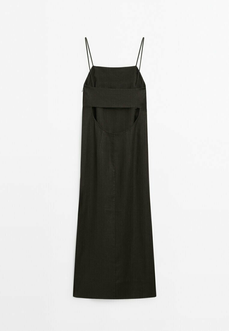 

Повседневное платье STRAPPY WITH SLIT DETAIL Massimo Dutti, крапчатый темно-серый