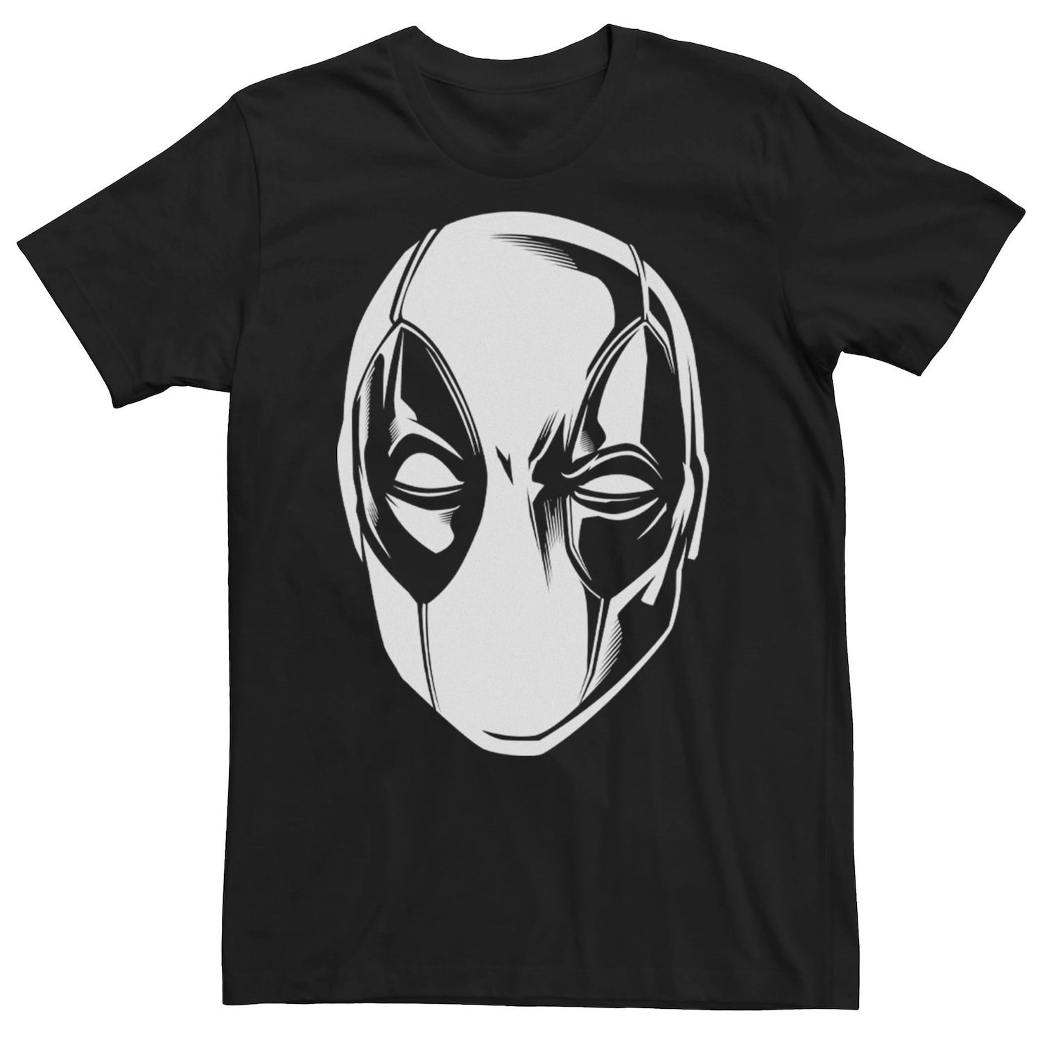 Мужская черно-белая футболка с маской Дэдпула Marvel