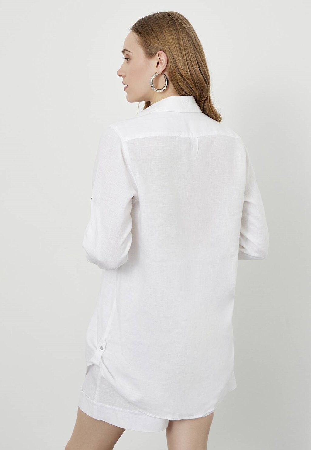 

Блузка-рубашка JUST LIKE YOU LINEN LONG SLEEVE SHIRT, цвет white