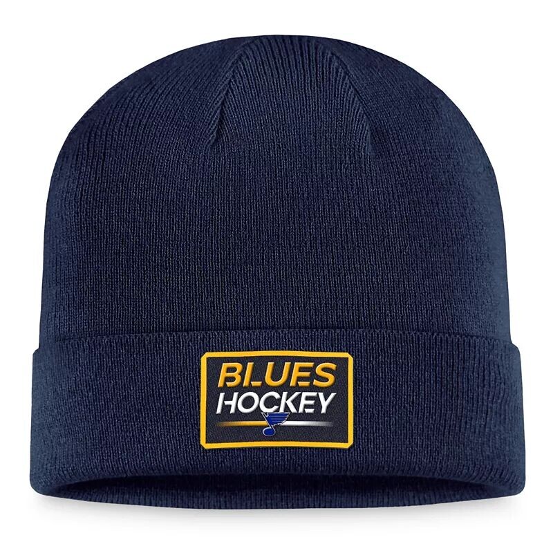 

Темно-синяя шапка с манжетами NHL St. Louis Blues 2023 Authentic Pro Prime