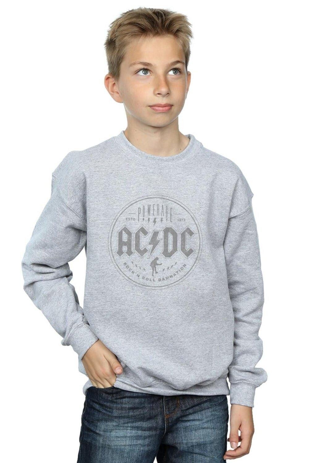 

Черный свитшот Rock N Roll Damnation AC/DC, серый