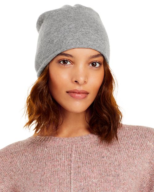 Шляпа C by Bloomingdale’s Angelina Cashmere с напуском C by Bloomingdale's Cashmere, цвет Gray