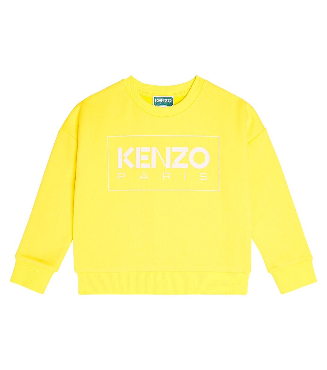 Толстовка из смесового хлопка с логотипом Kenzo, желтый полосатый свитер с логотипом из смесового хлопка kenzo разноцветный