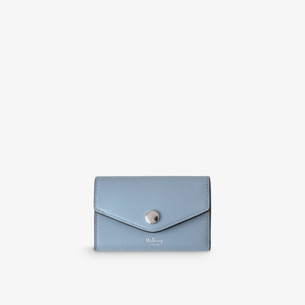 

Складной кошелек из зерненой кожи с металлической пластинкой Mulberry, синий