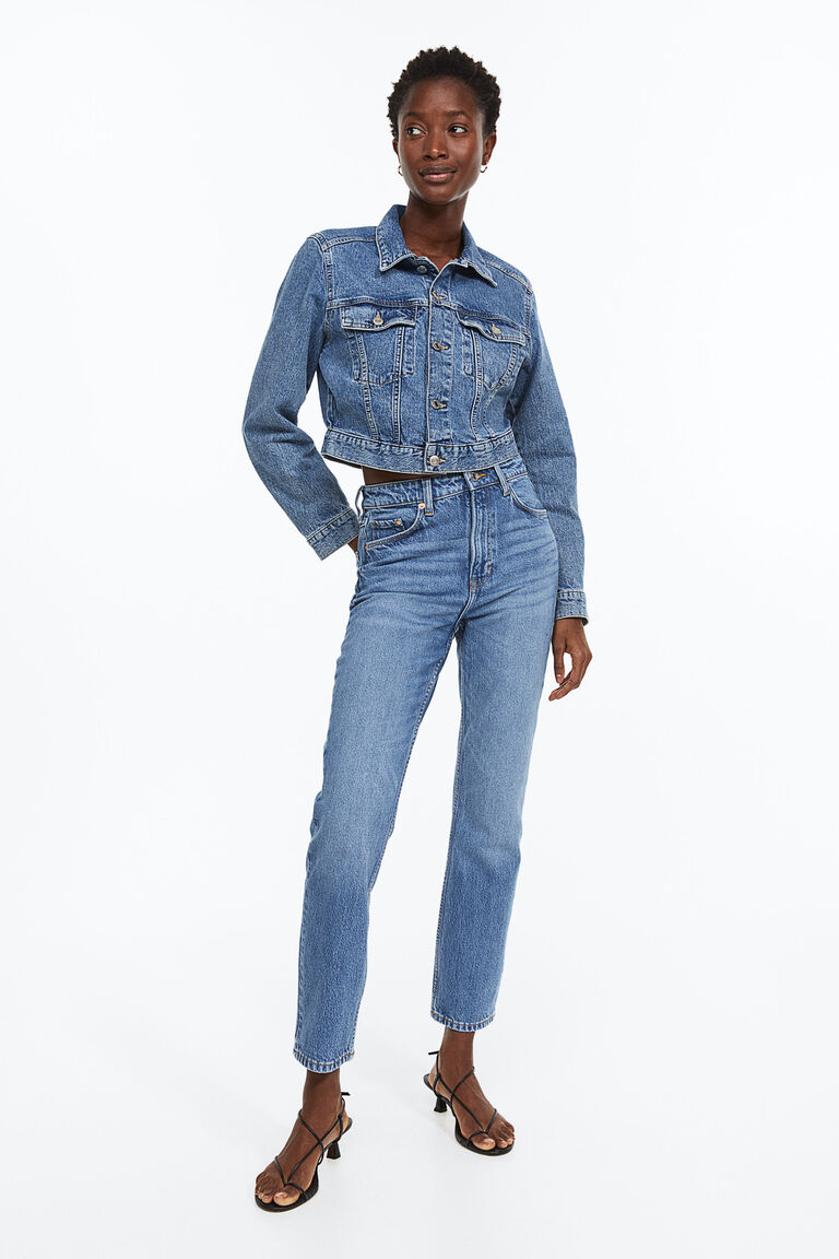 Узкие джинсы до щиколотки H&M, синий узкие джинсы до щиколотки h