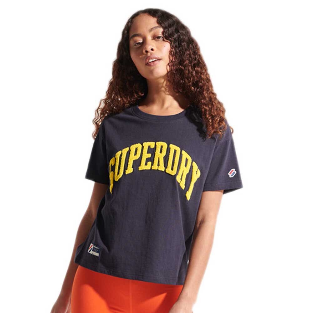 

Футболка Superdry Varsity Arch Boxy, серый