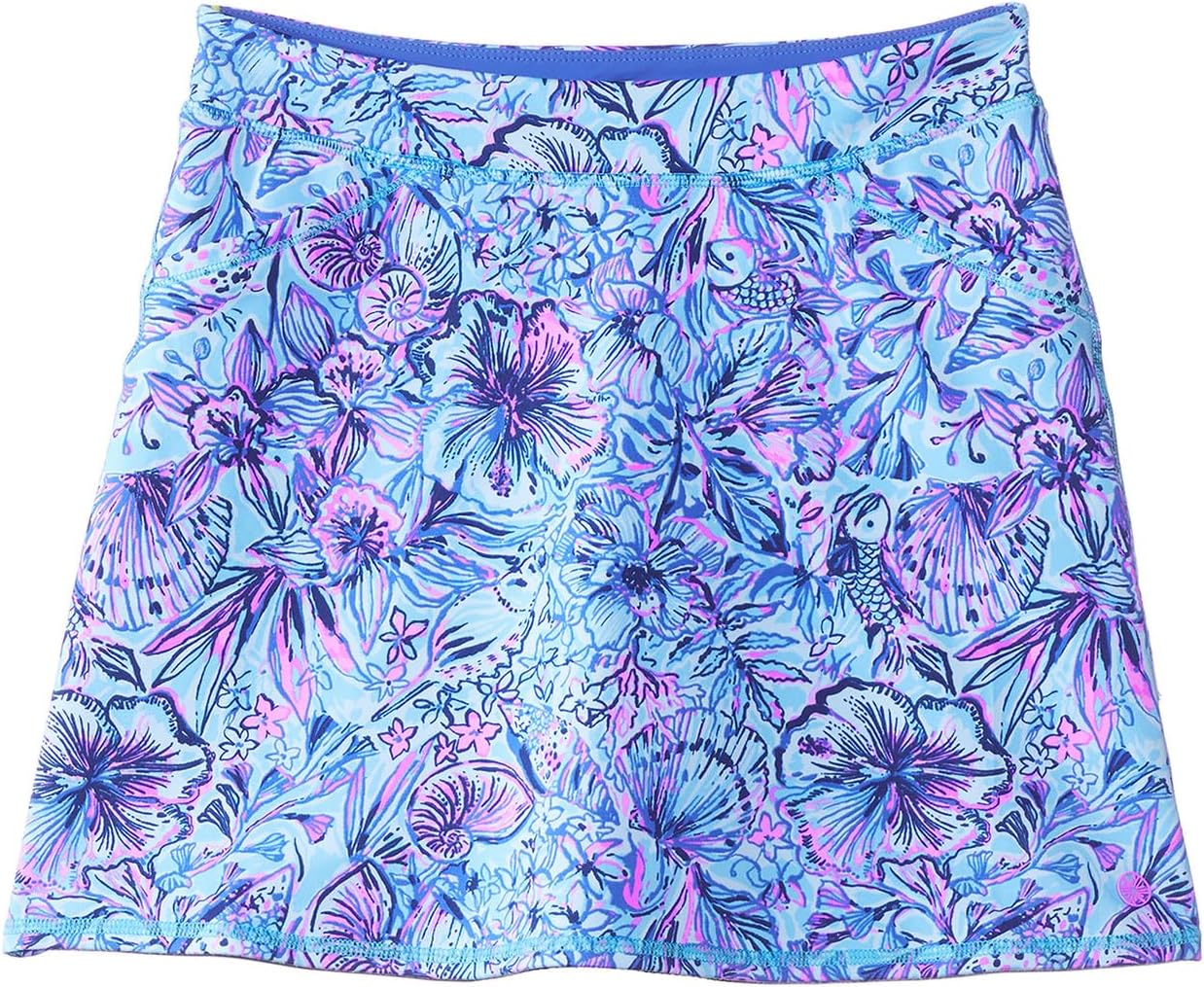 

Юбка Lilly Pulitzer Kids Mini Maryana Skort UPF 50, цвет Breakwater Blue Shells N Bells