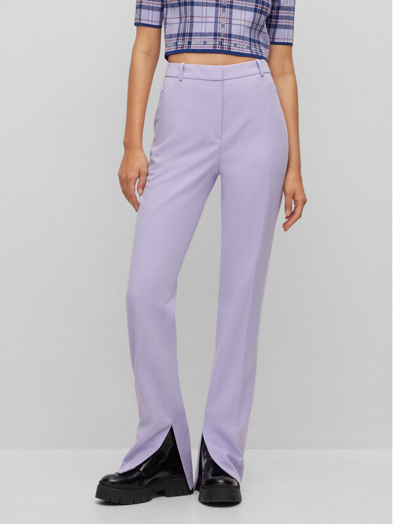 Тканевые брюки стандартного кроя Hugo, фиолетовый тканевые брюки стандартного кроя hugo красный
