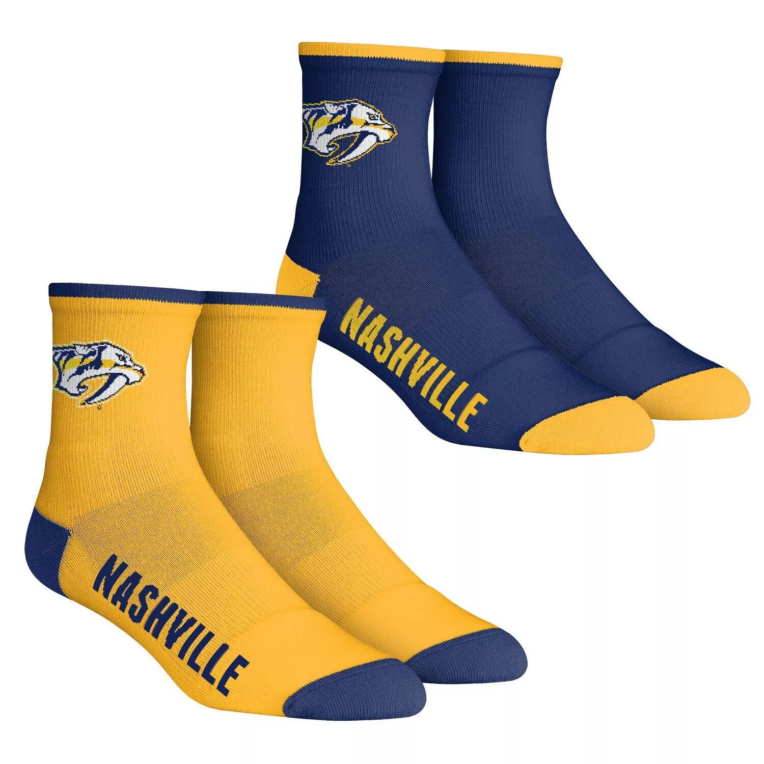 

Комплект из 2 носков Youth Rock Em Socks Nashville Predators Core Team из двух четвертьдлинных носков Unbranded