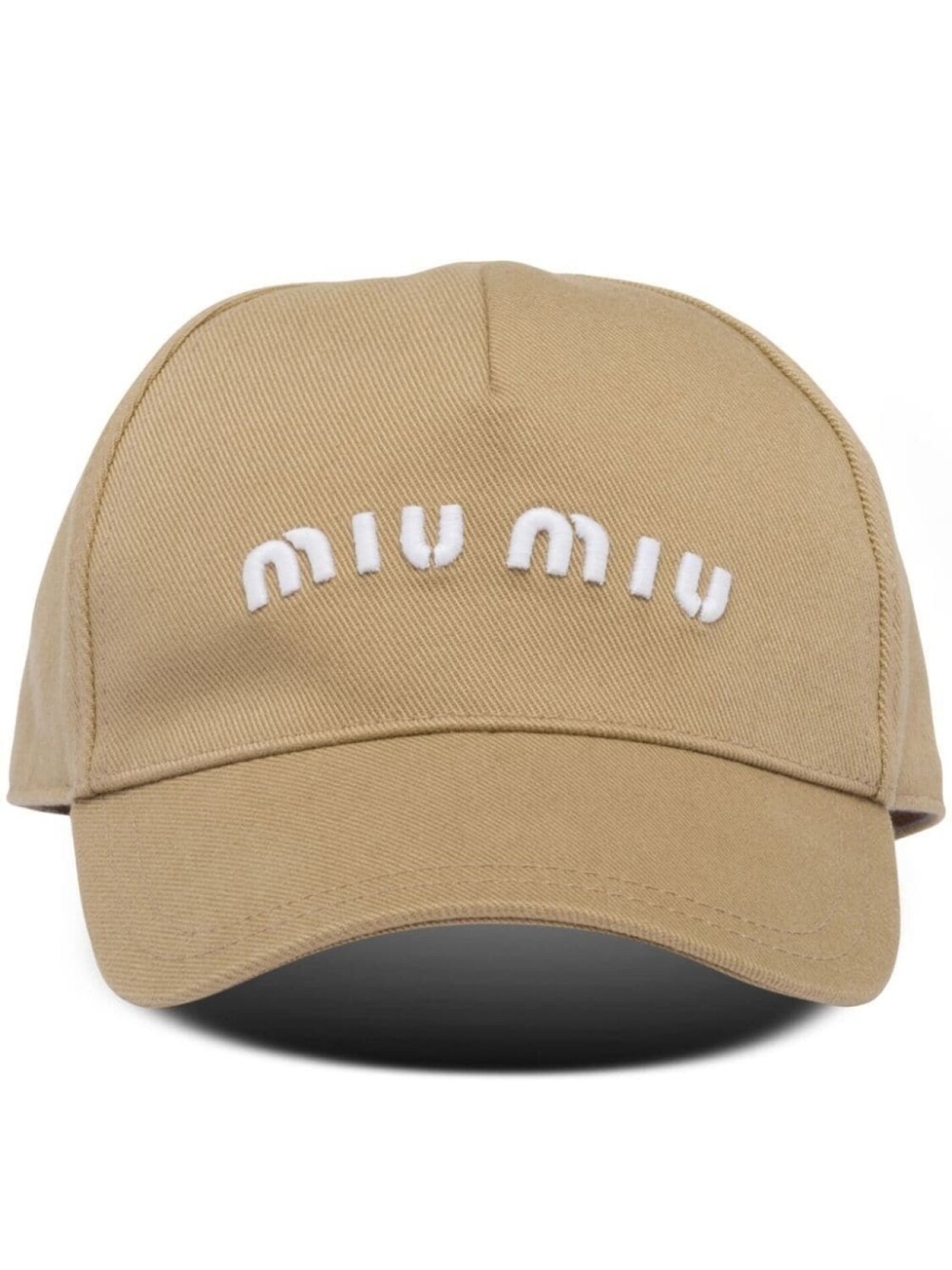 

Miu Miu бейсболка с вышитым логотипом, нейтральный цвет