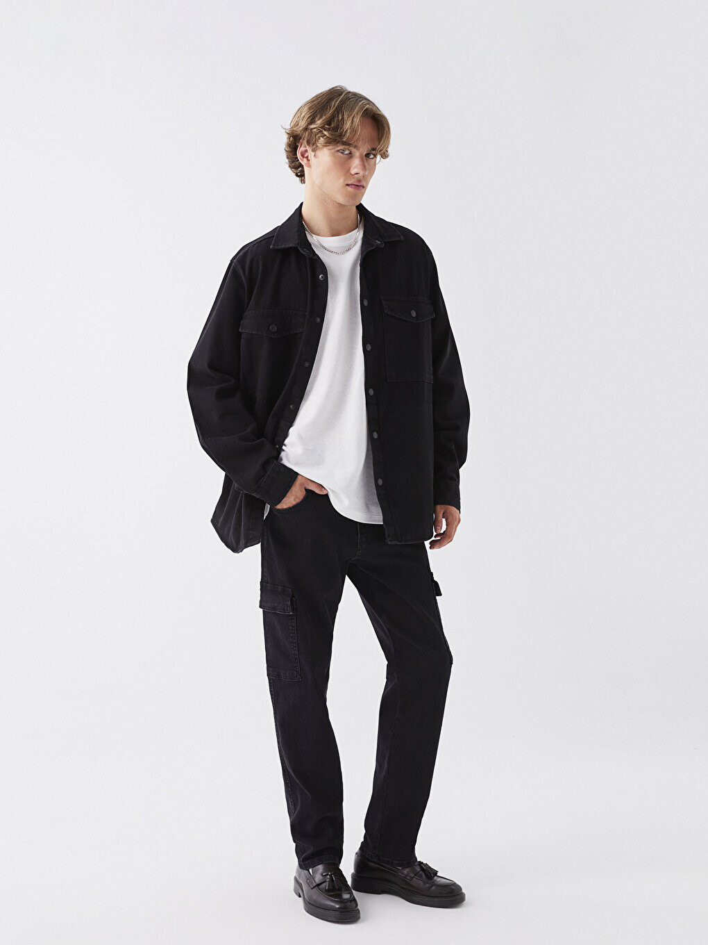

Мужские джинсовые брюки прямого кроя 700 LCW Jeans, черное родео, Черный