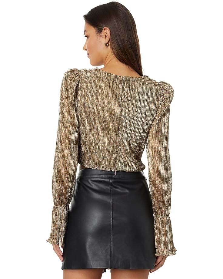 

Блуза line and dot Jordie Long Sleeve Blouse, бронзовый