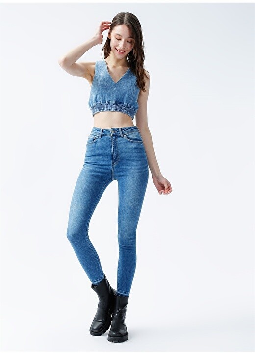 

Женские джинсовые брюки Skinny с нормальной талией Denim Trip