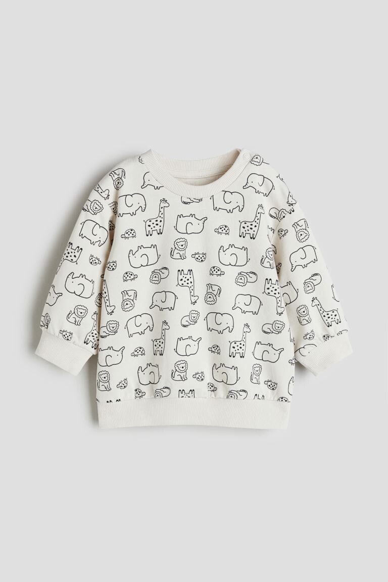 

Хлопковая толстовка H&M, белый