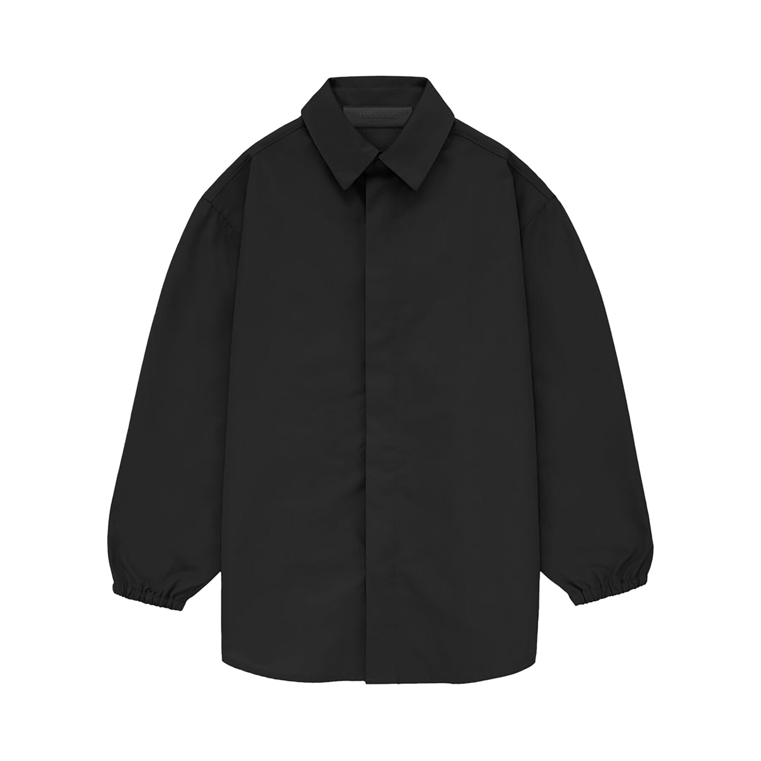 

Детская рубашка на пуговицах Fear of God Essentials, цвет Черный как смоль