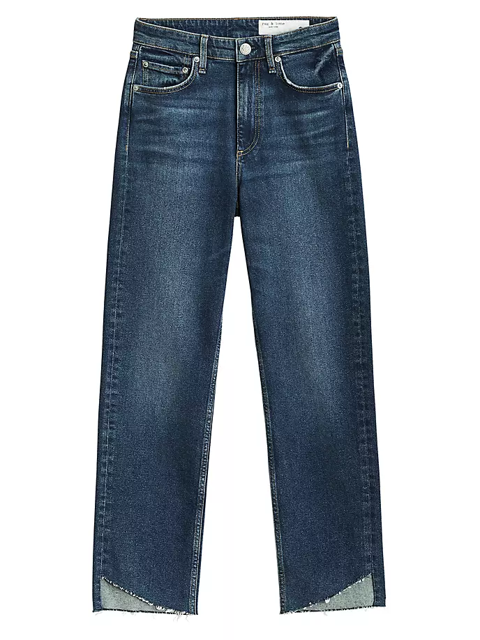 

Прямые джинсы со средней посадкой Harlow Rag & Bone, цвет marine