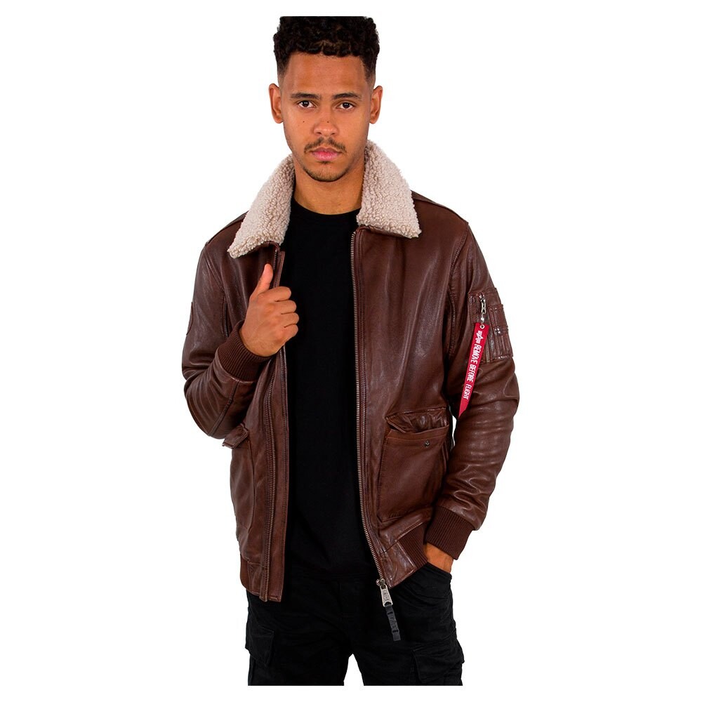 

Куртка Alpha Industries G1 Leather, коричневый