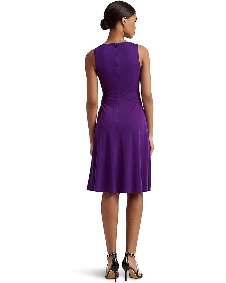 Платье LAUREN Ralph Lauren Surplice Jersey Sleeveless Dress, цвет Purple Agate топ из эластичного джерси с завязками на воротнике lauren ralph lauren цвет purple agate