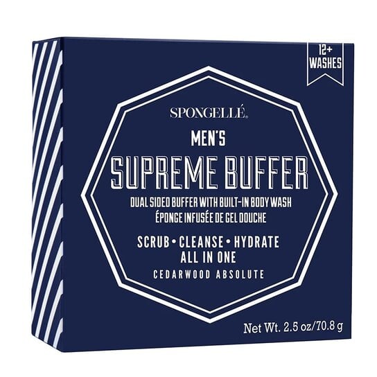 

Буферная губка для мужчин от 12 лет, пропитанная гелем для тела, Supreme Spongelle