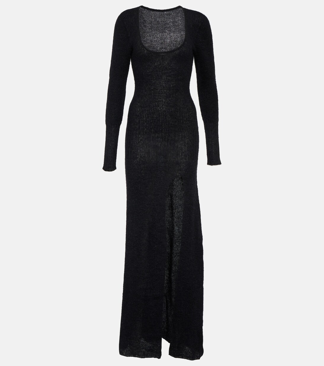 

Платье макси la robe dao из мохера Jacquemus, черный