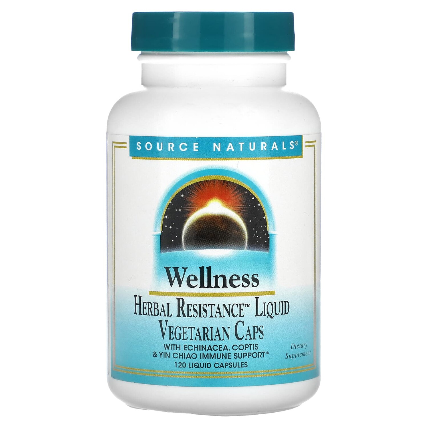 

Wellness Herbal Resistance Liquid, 120 жидких капсул, Source Naturals