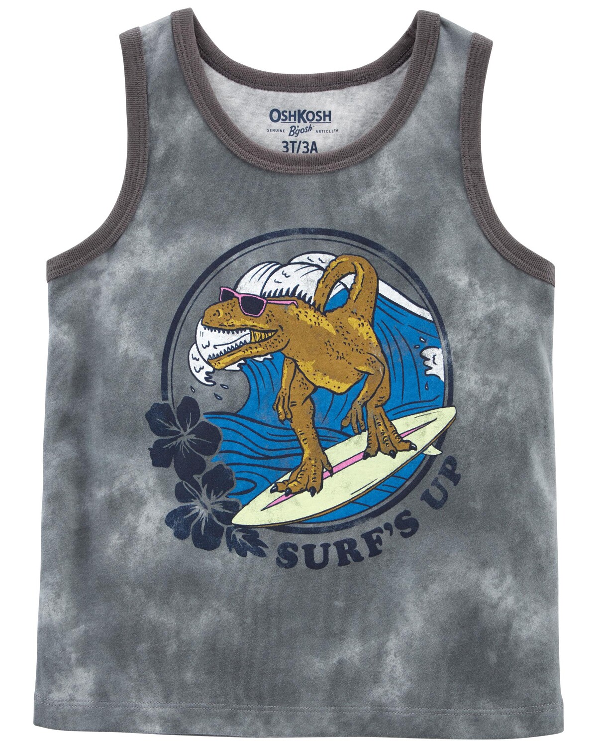 

Майка Baby Surf's Up Tie-Dye Carter's, серый