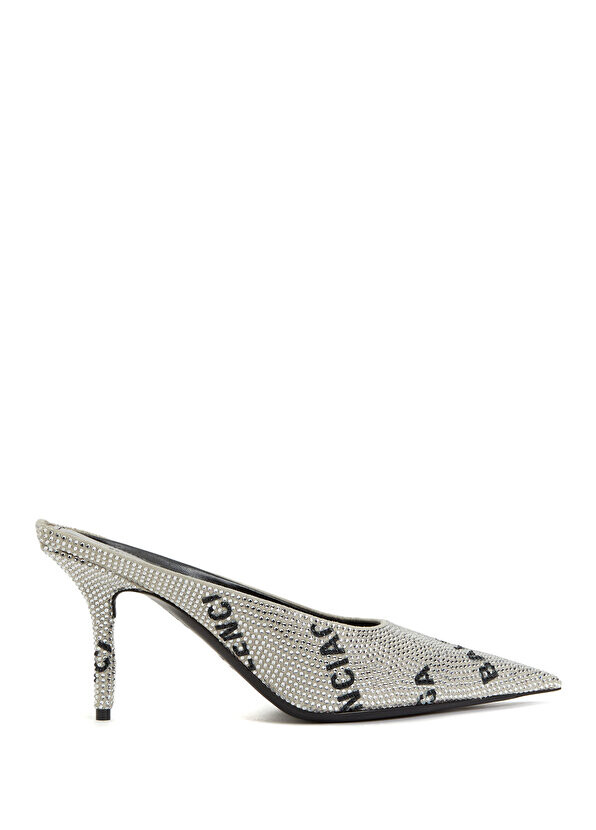 

Кожаные тапочки на каблуке square knife silver stone Balenciaga