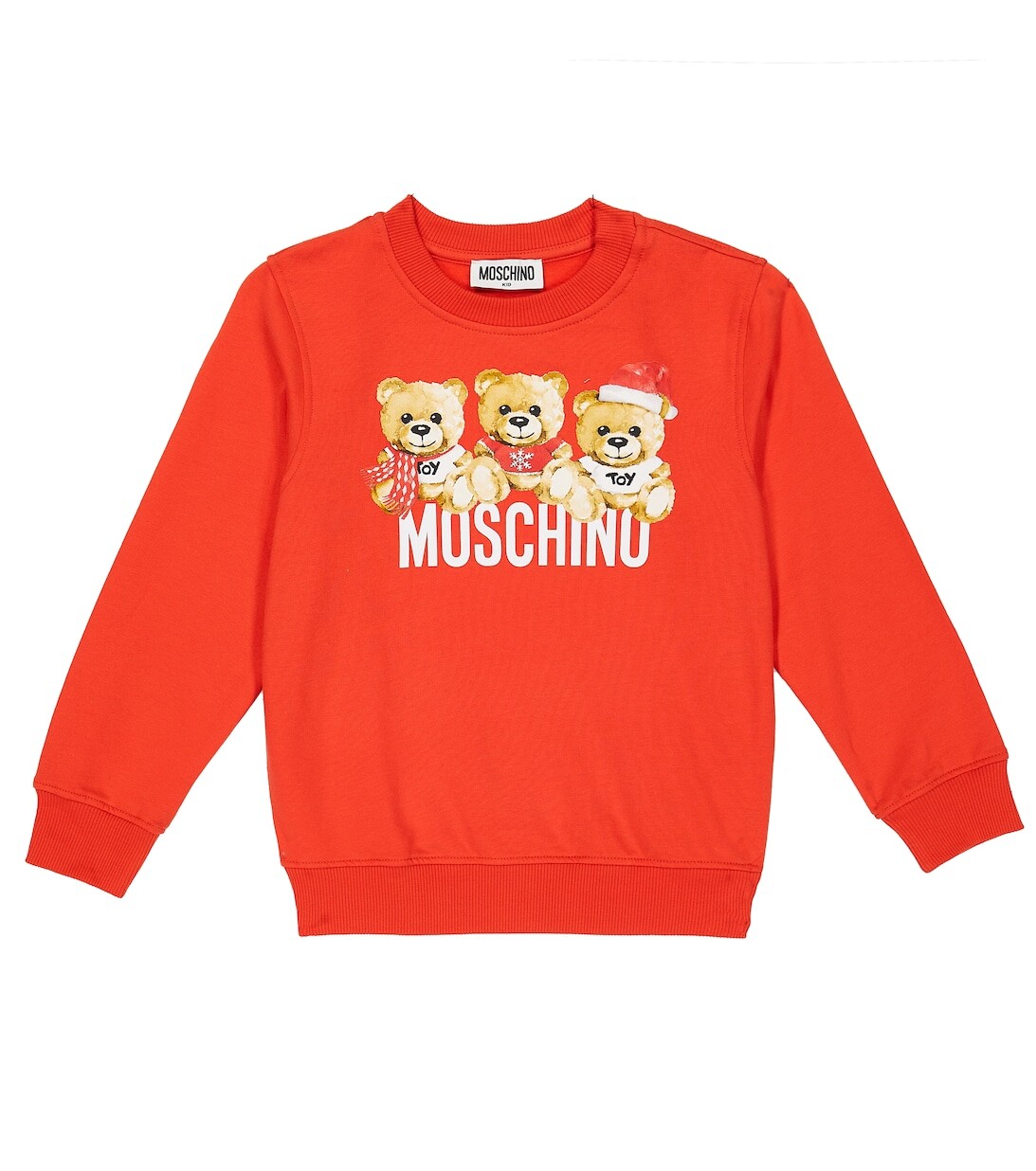 

Толстовка из смесового хлопка с логотипом Moschino, красный