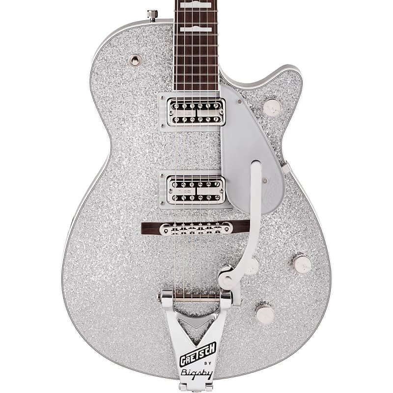 

Электрогитара Gretsch G6129T-89 Vintage Select '89 Sparkle Jet with Bigsby Silver Sparkle with Case
