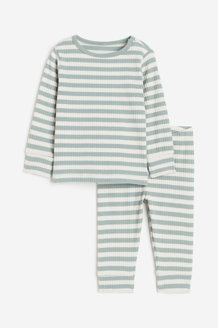 

Комплект из хлопка в рубчик H&M