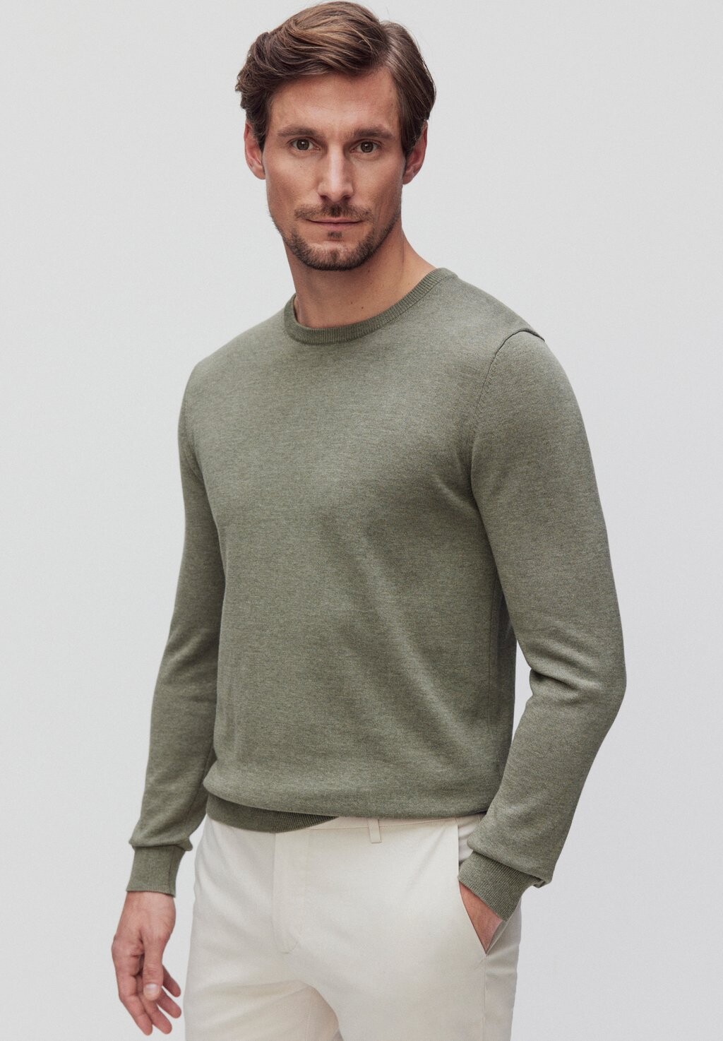 

Вязаный свитер Menton knitted sweater Bläck, цвет grayish green