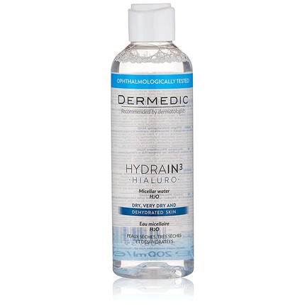 Dermedic Hydrain 3 Мицеллярная вода Hialuro H2O 200 мл, Dermena гель крем для умывания hydrain 3 hialuro 200 мл