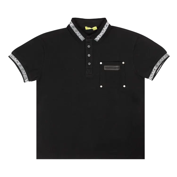 

Рубашка Versace Polo 'Black', черный