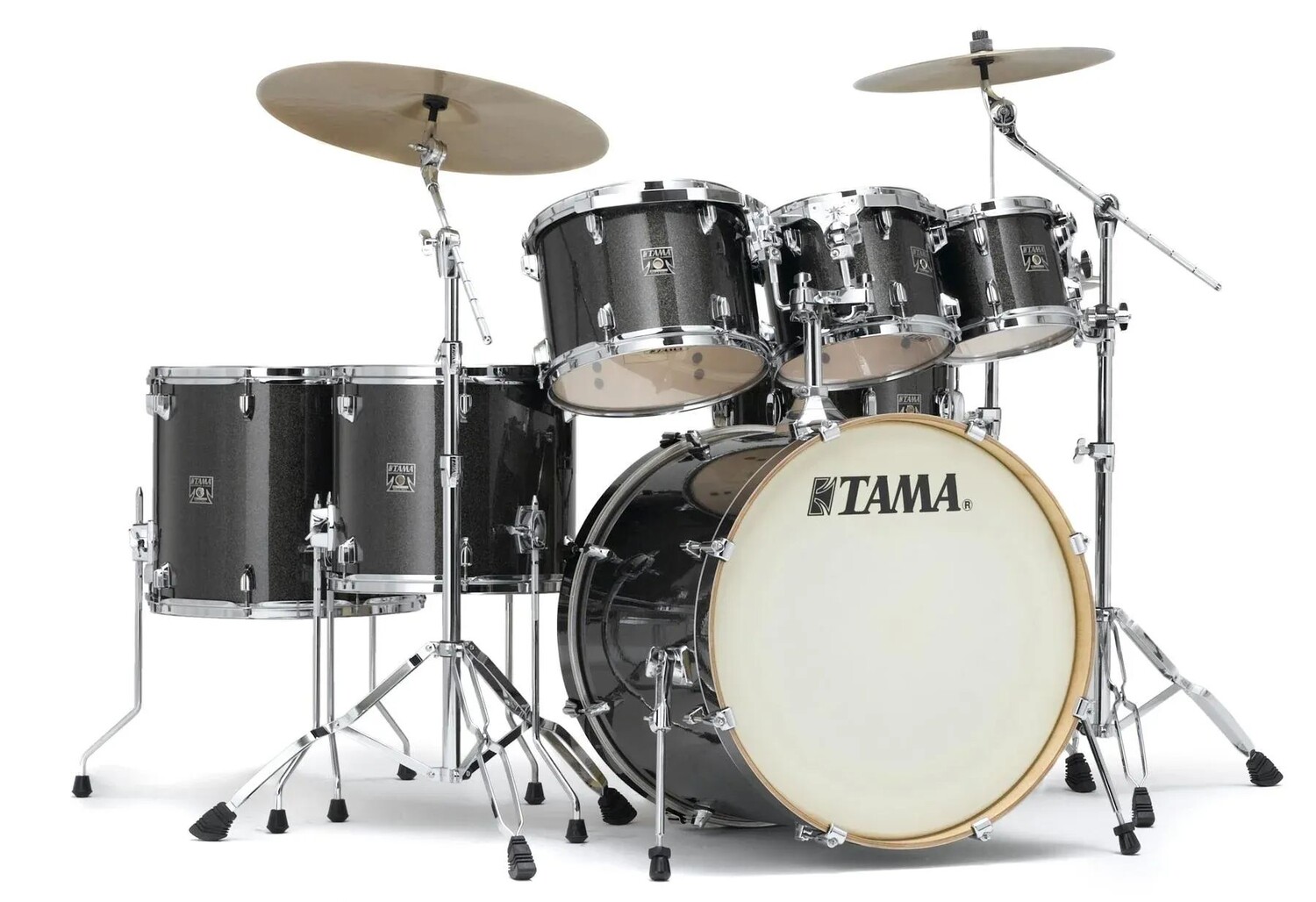 

Набор из 7 предметов Tama Superstar Classic CK72S с малым барабаном — Midnight Gold Sparkle