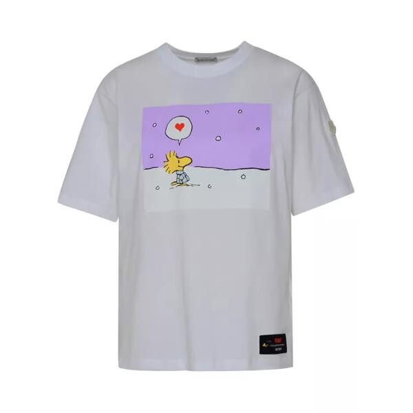 

Футболка white cotton t-shirt Moncler, белый