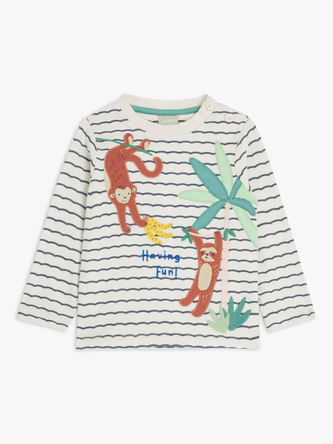 

Разноцветная футболка John Lewis Baby Monkey