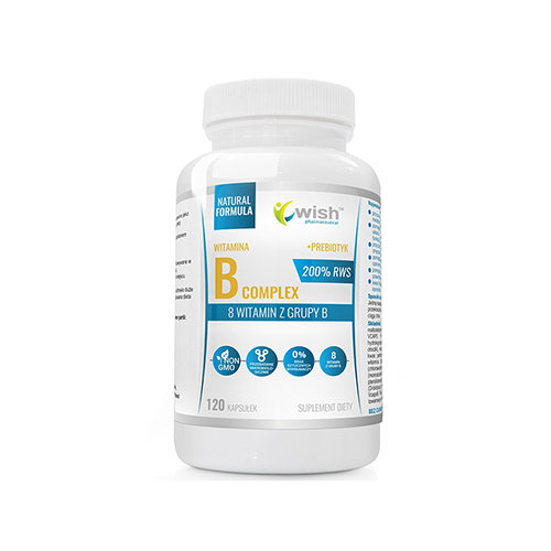 Wish Pharmaceutical, комплекс витаминов B 200% - 120 капсул