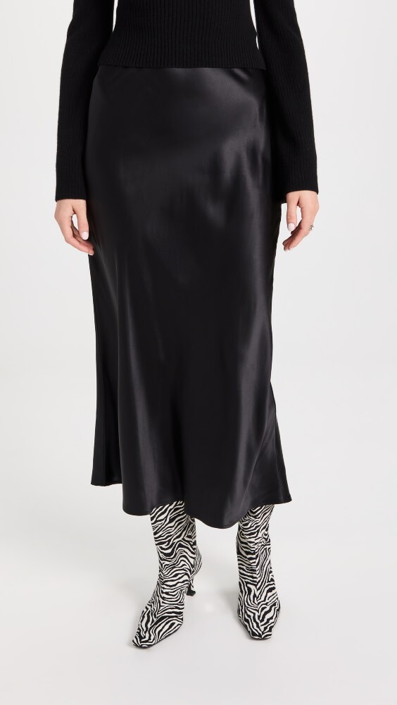 

Юбка Reformation Layla Silk, черный