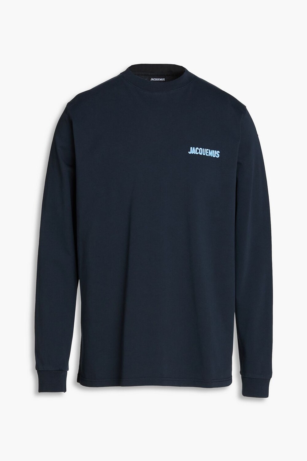 

Футболка из хлопкового джерси с принтом JACQUEMUS, нави