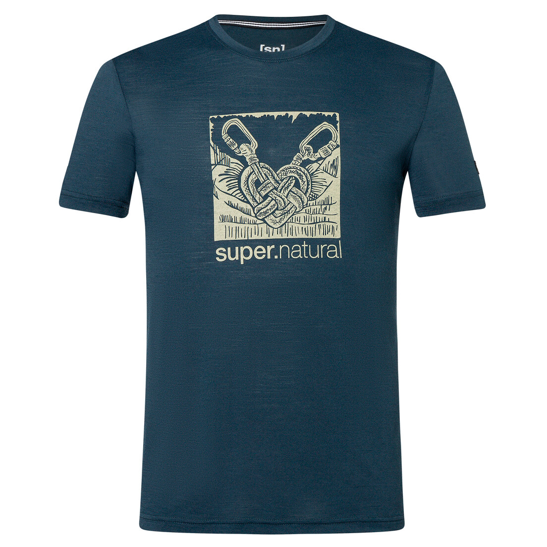 

Рубашка из мериноса Super Natural Tied By Heart Tee, цвет Blueberry/Aloe