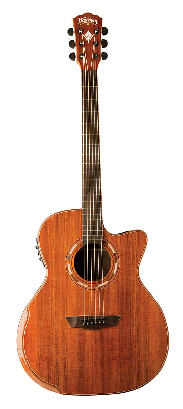 цена Акустическая гитара Washburn - Koa Comfort Deluxe 55 Series Grand Auditorium Cutaway Acoustic Electric! G55CE