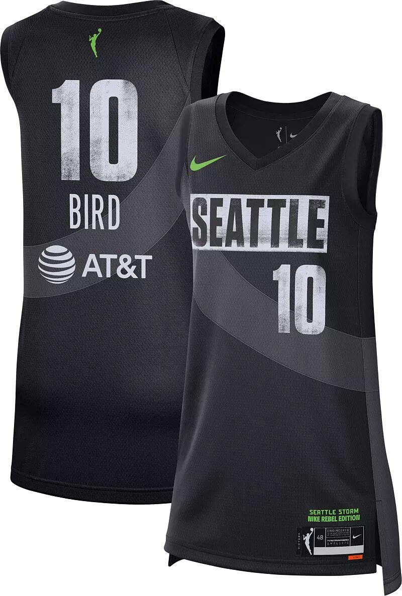 

Черная джерси Nike для взрослых Seattle Storm Sue Bird Replica Rebel