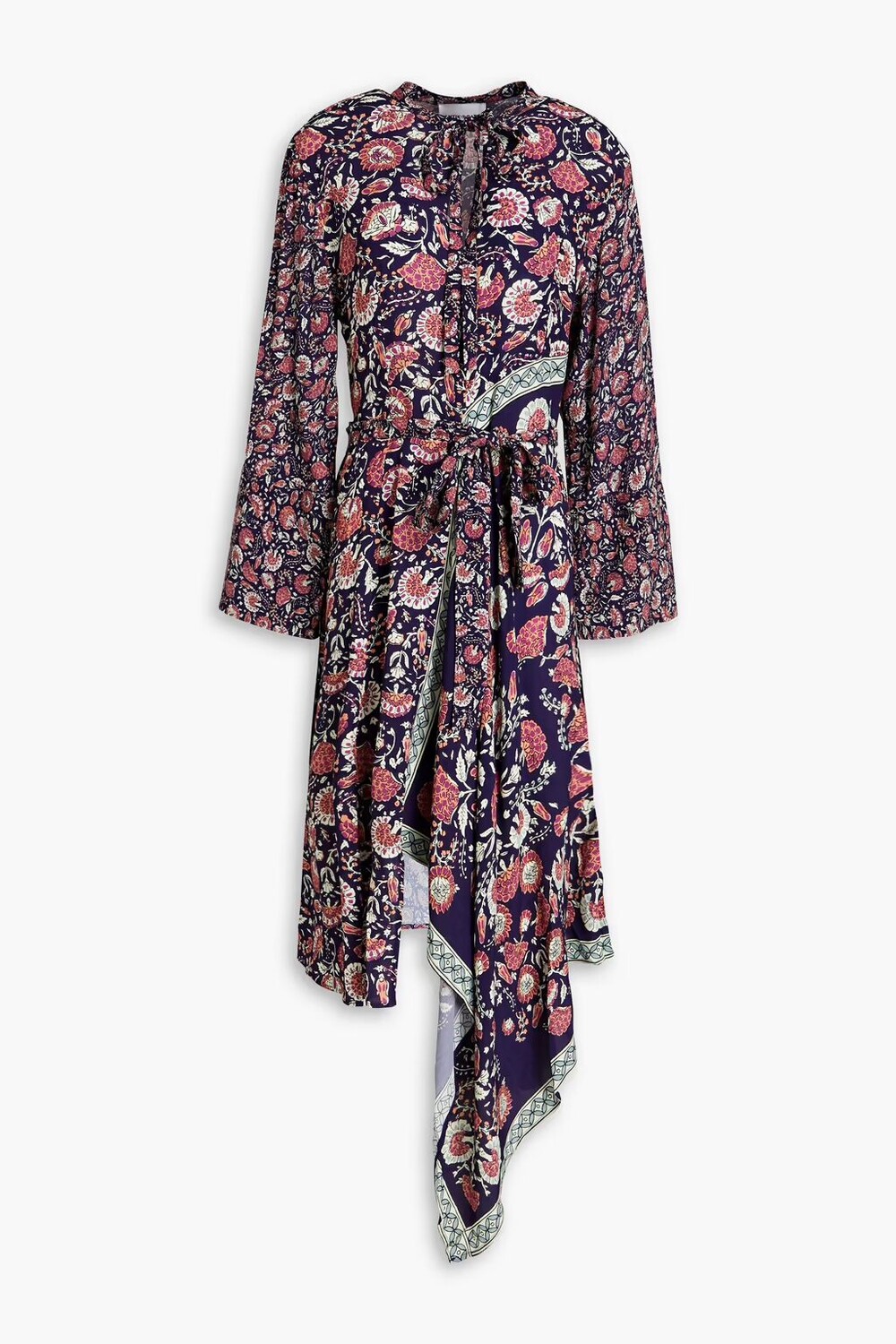 

Платье миди из крепдешина Dansy с цветочным принтом Antik Batik, индиго