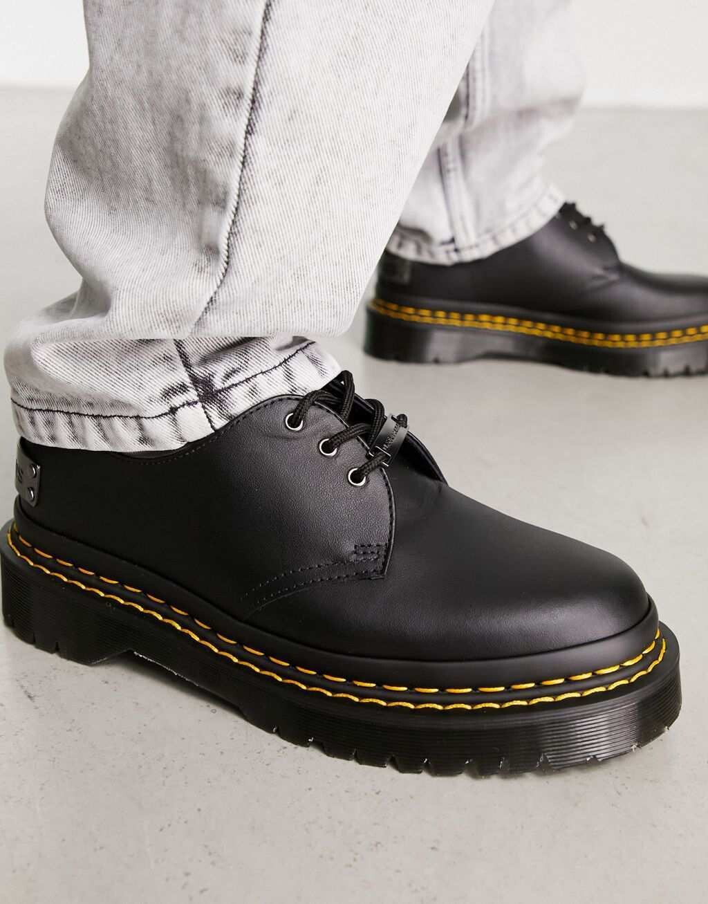

Черные туфли с 3 люверсами Dr Martens 1461 bex DS pltd